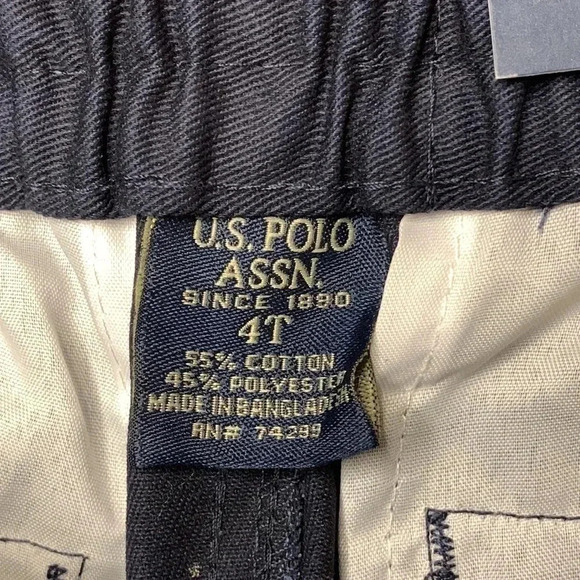 US Polo Navy Blue Boys School Uniform Shorts Toddler - Picture 4 of 6